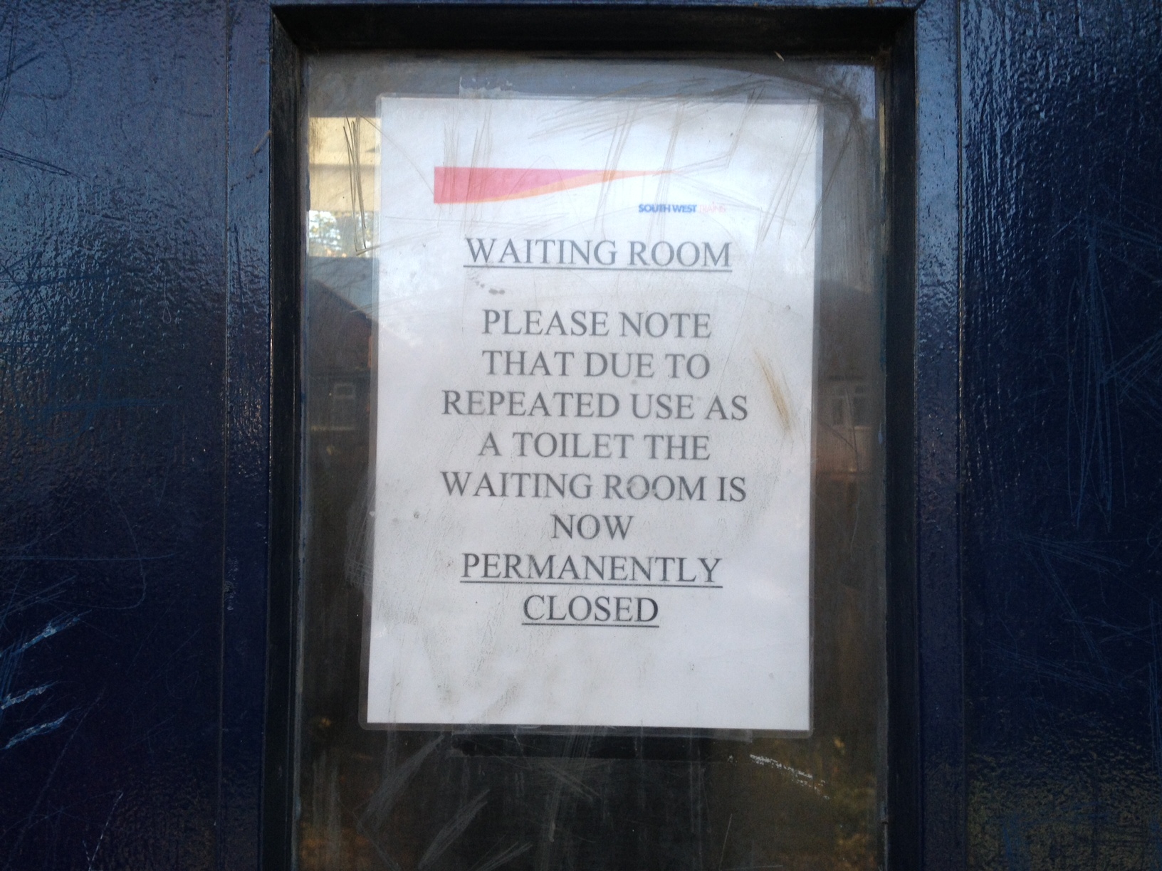 Toilet at Motspur Park Station
