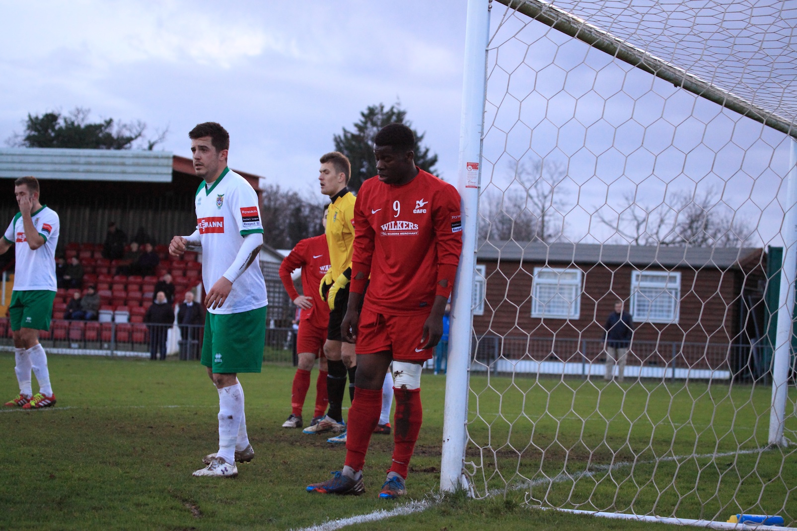 Kingsley Aikhionbare is having a little nap before the corner is taken. Why not?