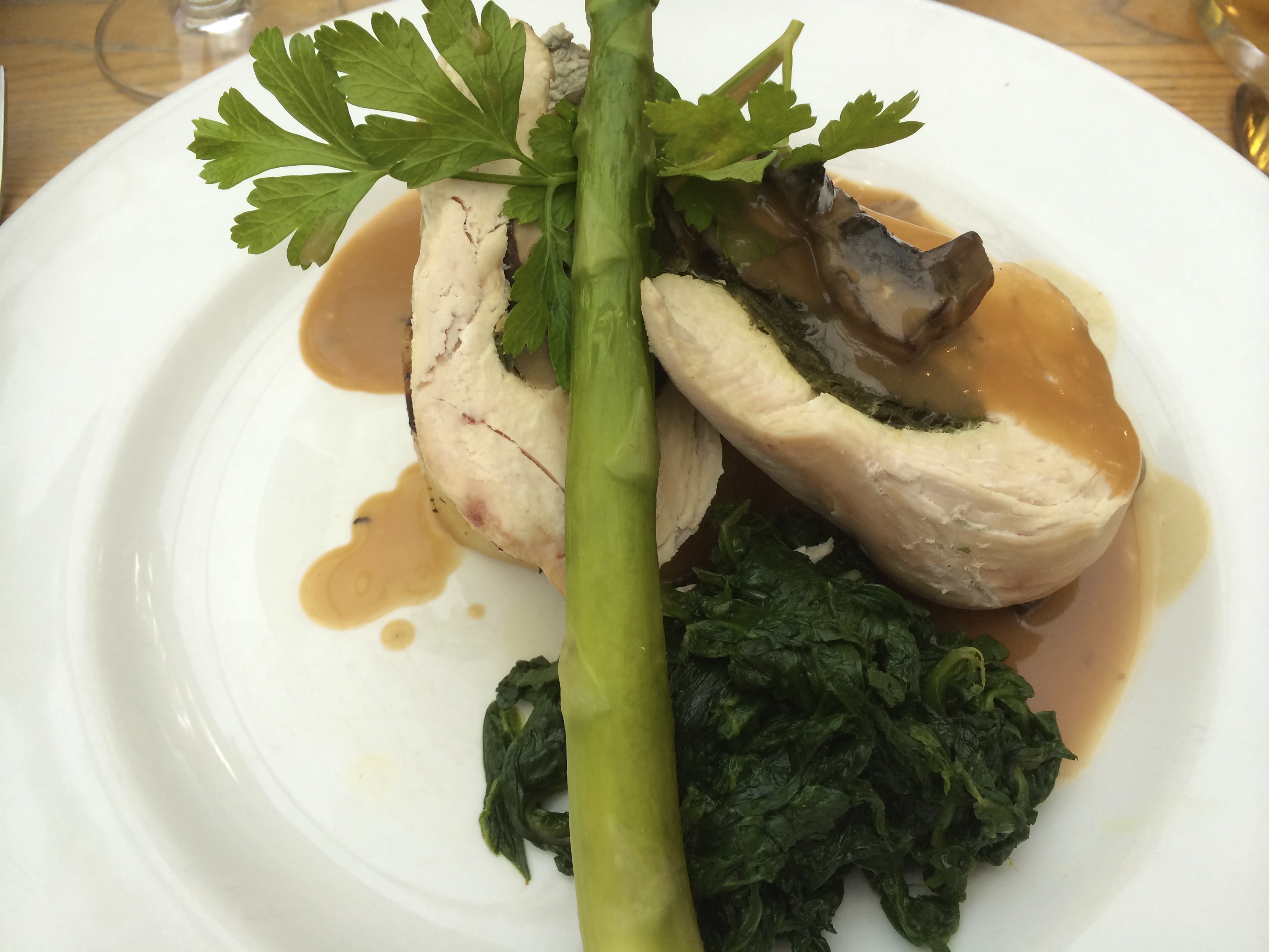 Chicken and Asparagus. Copyright Chris Bushe