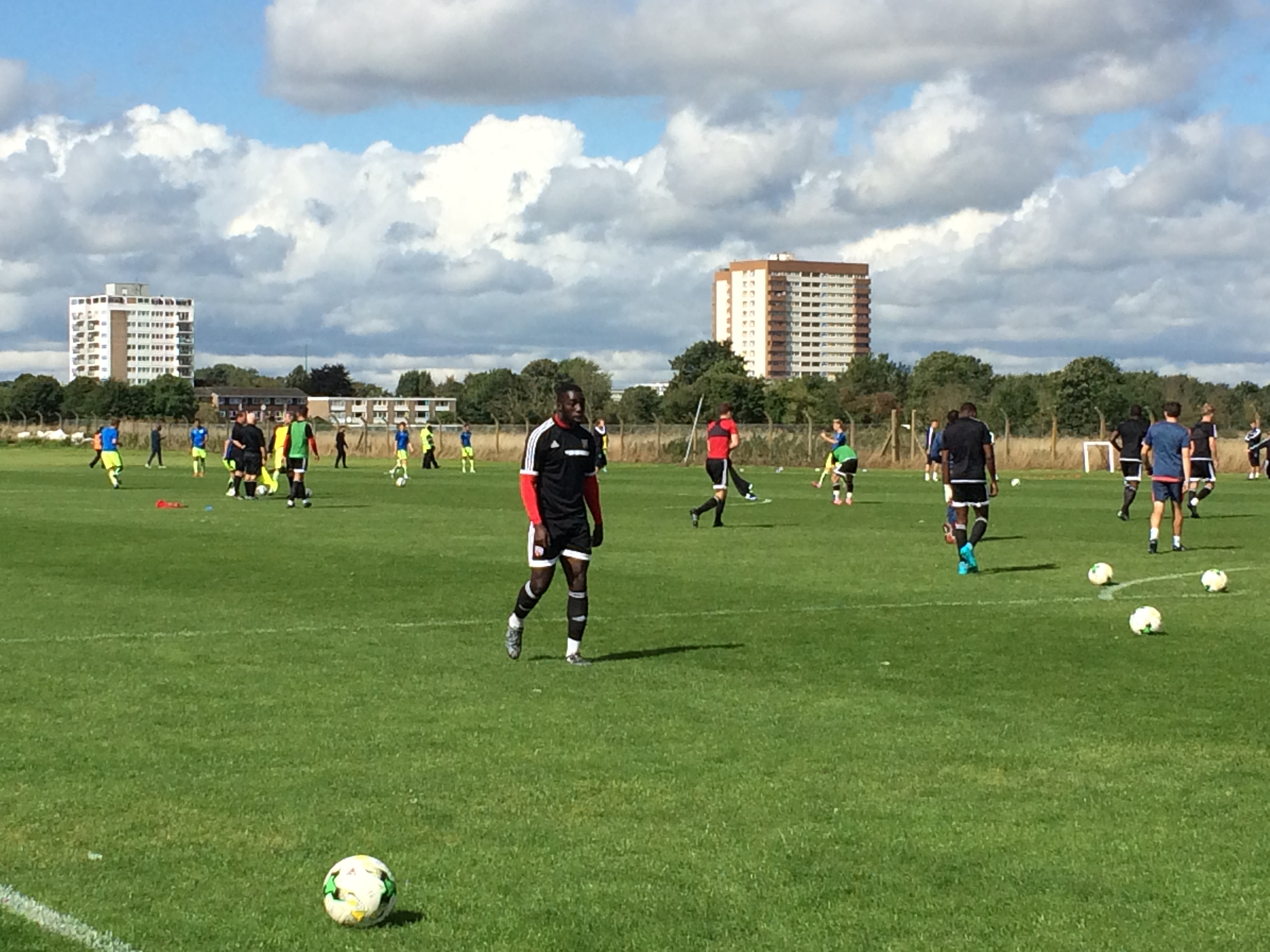 Watching youth team football at Brentford training ground