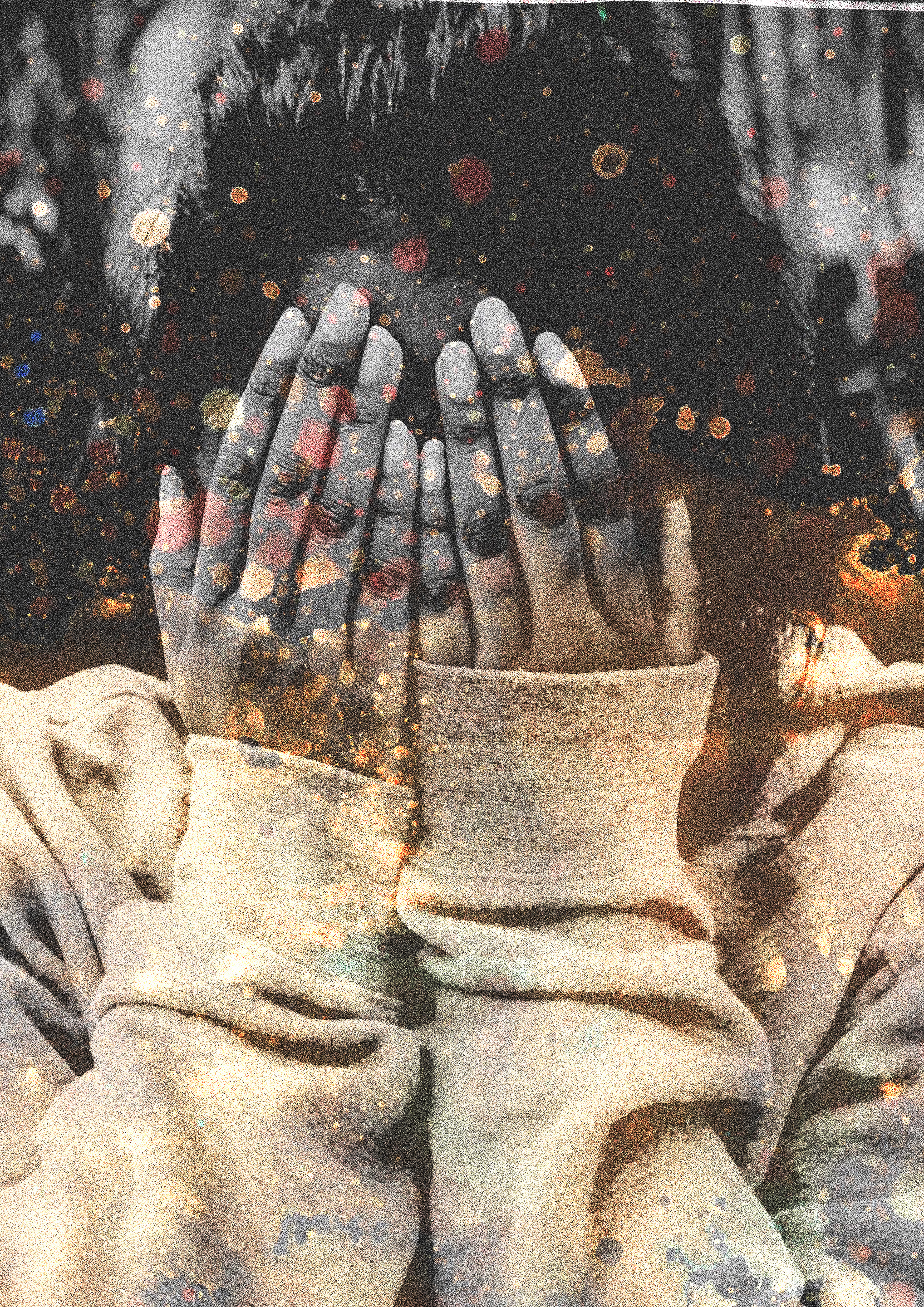 Blue paint splash fire